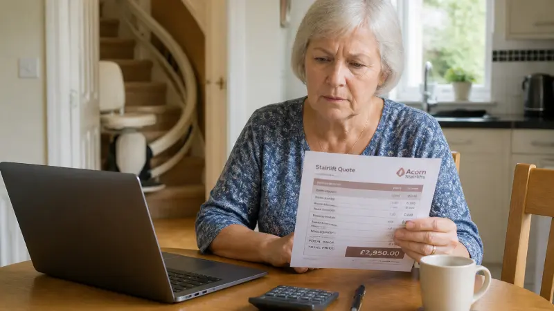 Prix moyen d'un monte-escalier en 2026 : ce que les devis cachent